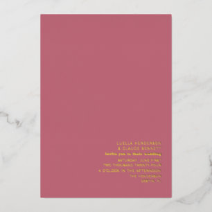 Palm Trees Pink Wedding Folie Folie Uitnodiging