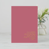 Palm Trees Pink Wedding Folie Uitnodiging (Staand Voorkant)
