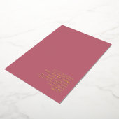 Palm Trees Pink Wedding Folie Uitnodiging (Gedraaid)