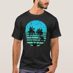 Palm Trees Retro Tropical  Summer Vibes Sun T-shirt