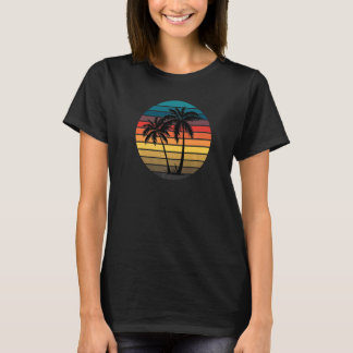 Palm Trees Retro Vintage Sunset Summer Vacation  1 T-shirt