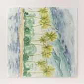 Palm Trees Santa Barbara Californische Waterverf Legpuzzel (Horizontaal)