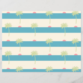 palm trees scrapbooking paper flyer