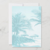 Palm Trees Sepia Typography Wedding Kaart (Achterkant)