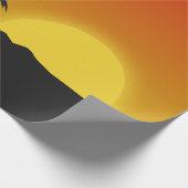 Palm Trees Silhouette en Tropical Sunset Cadeaupapier (Hoek)