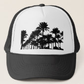 Palm Trees Silhouette Trucker Pet (Voorkant)