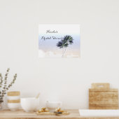 Palm Trees Strand Tropisch Bruidsfeest Spandoek Poster (Keuken)