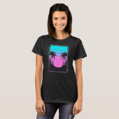 Palm Trees Sunrise Beach Tropical Summer Vapor 80  T-shirt (Voorkant volledig)