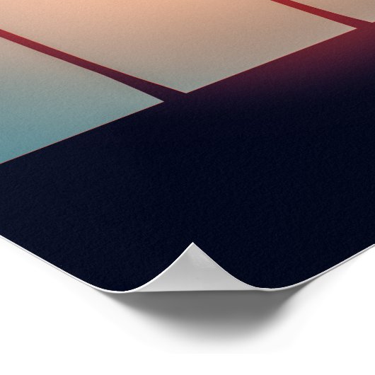 Palm Trees Sunset Art Poster (Hoek)