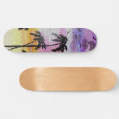 Palm Trees Sunset Mosaic Persoonlijk Skateboard (Horizontaal)