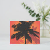 Palm Trees Sunset Silhouettes Briefkaart (Staand voorkant)