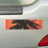 Palm Trees Sunset Silhouettes Bumpersticker (Op auto)