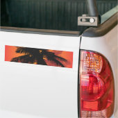 Palm Trees Sunset Silhouettes Bumpersticker (Op Truck)