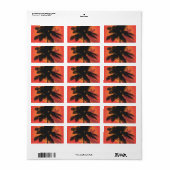 Palm Trees Sunset Silhouettes Etiket (Full Sheet)