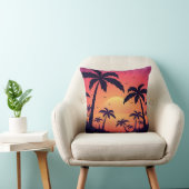 Palm Trees Sunset Sunset Ceramic Ornament Kussen (Stoel)