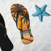 Palm Trees Sunset Teenslippers