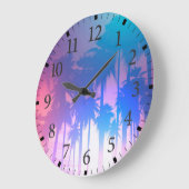 Palm Trees Sunset Wall Clock Grote Klok (Hoek)
