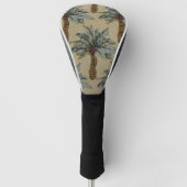 Palm Trees Tapestry Texture Kijk Golfheadcover (Voorkant)