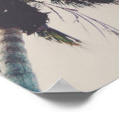 Palm Trees tegen een foto van Turquoise Sky Poster (Hoek)