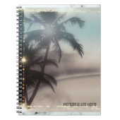 Palm Trees Tropical Beach Personalized Notitieboek (Voorkant)