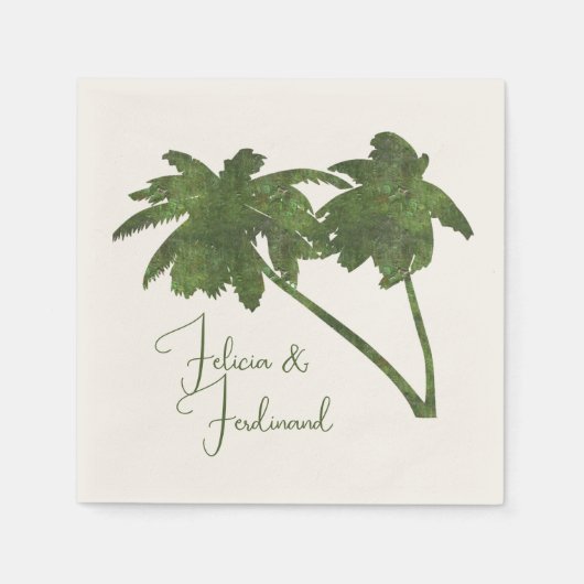 Palm Trees Tropical Beach Theme Custom Servet (Voorkant)