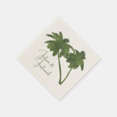 Palm Trees Tropical Beach Theme Custom Servet (Hoek)