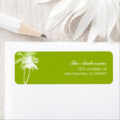Palm Trees Tropical Beach Wedding Etiket (Insitu)