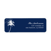 Palm Trees Tropical Beach Wedding Etiket (Voorkant)