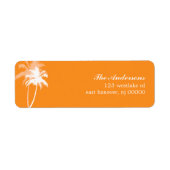 Palm Trees Tropical Beach Wedding Etiket (Voorkant)