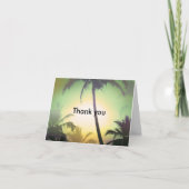 Palm Trees Tropical Heat Beach Dank je vouw Kaart (Voorkant)