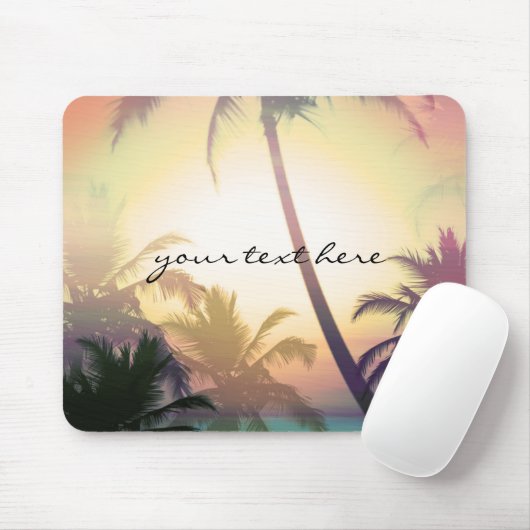 Palm Trees Tropical Heat Beach Summer Muismat (Met muis)