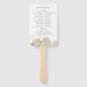 Palm Trees Tropical Modern Wedding Programme Handwaaier (Achterkant)