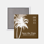 Palm Trees Tropical Wedding Save the Date of Favor Magneet (Voorkant / Achterkant)