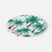 Palm Trees Tropisch Aquarel Papieren Bordje (Gekanteld)