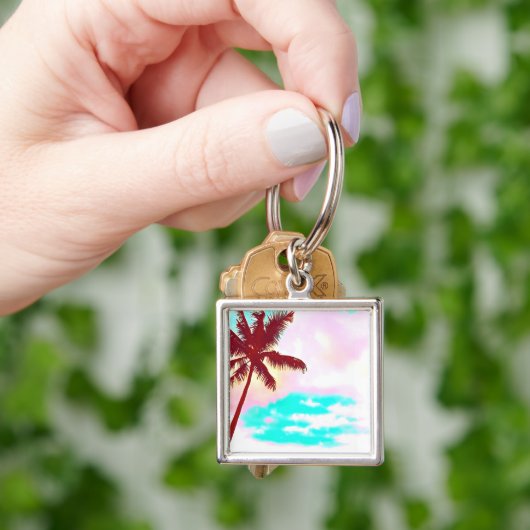Palm Trees tropisch eilandleven Sleutelhanger (Hand)
