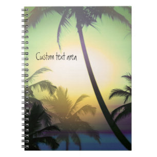 Palm Trees Tropische Hitte Strand notitieboek jour