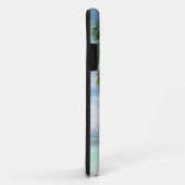 Palm Trees, Uw Foto, noem Blauwgroen Manuscript Case-Mate iPhone Case (Achterkant/rechts)