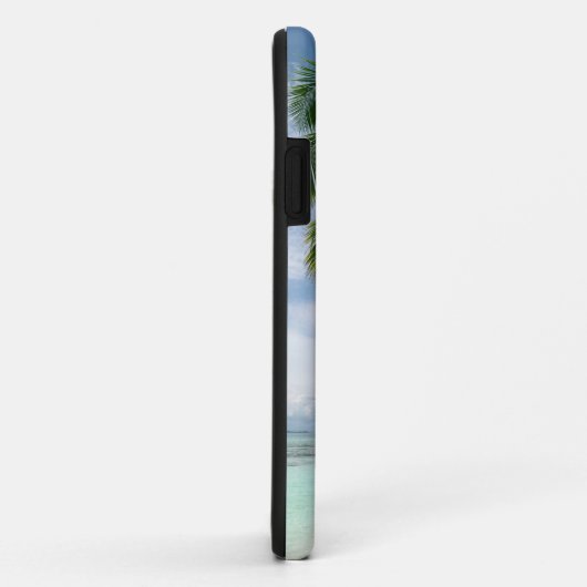 Palm Trees, Uw Foto, noem Blauwgroen Manuscript Case-Mate iPhone Case (Achterkant/rechts)