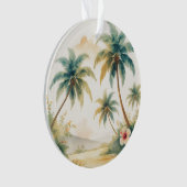 Palm Trees Vintage Style Hawaiian Travel Ornament (voorkant)