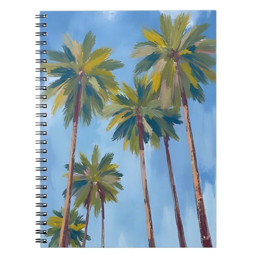 Palm Trees Watercolor Tropical Painted Notitieboek (Voorkant)