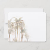 Palm Trees Waterverf Kustbestemming Save The Date (Achterkant)