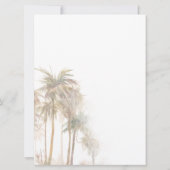 Palm Trees Waterverf Moderne bruiloft Kaart (Achterkant)