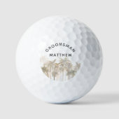 Palm Trees Waterverf Tan Coastal Wedding Golfballen (Voorkant)