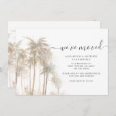 Palm Trees We hebben adresaankondiging verplaatst (Voorkant / Achterkant)