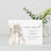 Palm Trees We hebben adresaankondiging verplaatst (Staand voorkant)