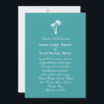 Palm Trees Wedding Invitation Kaart<br><div class="desc">Dit collectie van Palm Trees is een hedendaags ontwerp met een aanraking van tropische smaakstoffen en vormt een elegante aanvulling op je viering van de zeebodem. Overeenkomende onderdelen beschikbaar op berryberrysweet.com</div>