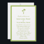 Palm Trees Wedding Invitation - Limoen Border Kaart<br><div class="desc">Dit collectie van Palm Trees is een hedendaags ontwerp met een aanraking van tropische smaakstoffen en vormt een elegante aanvulling op je viering van de zeebodem. Overeenkomende onderdelen zijn beschikbaar op berryberrynice.com</div>