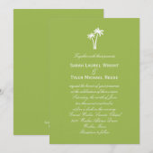 Palm Trees Wedding Invitation - Limoen Kaart (Voorkant / Achterkant)