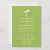 Palm Trees Wedding Invitation - Limoen Kaart (Voorkant)