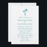Palm Trees Wedding Invitation - White/Aqua Kaart<br><div class="desc">Dit collectie van Palm Trees is een hedendaags ontwerp met een aanraking van tropische smaakstoffen en vormt een elegante aanvulling op je viering van de zeebodem. Overeenkomende onderdelen zijn beschikbaar op berryberrynice.com</div>
